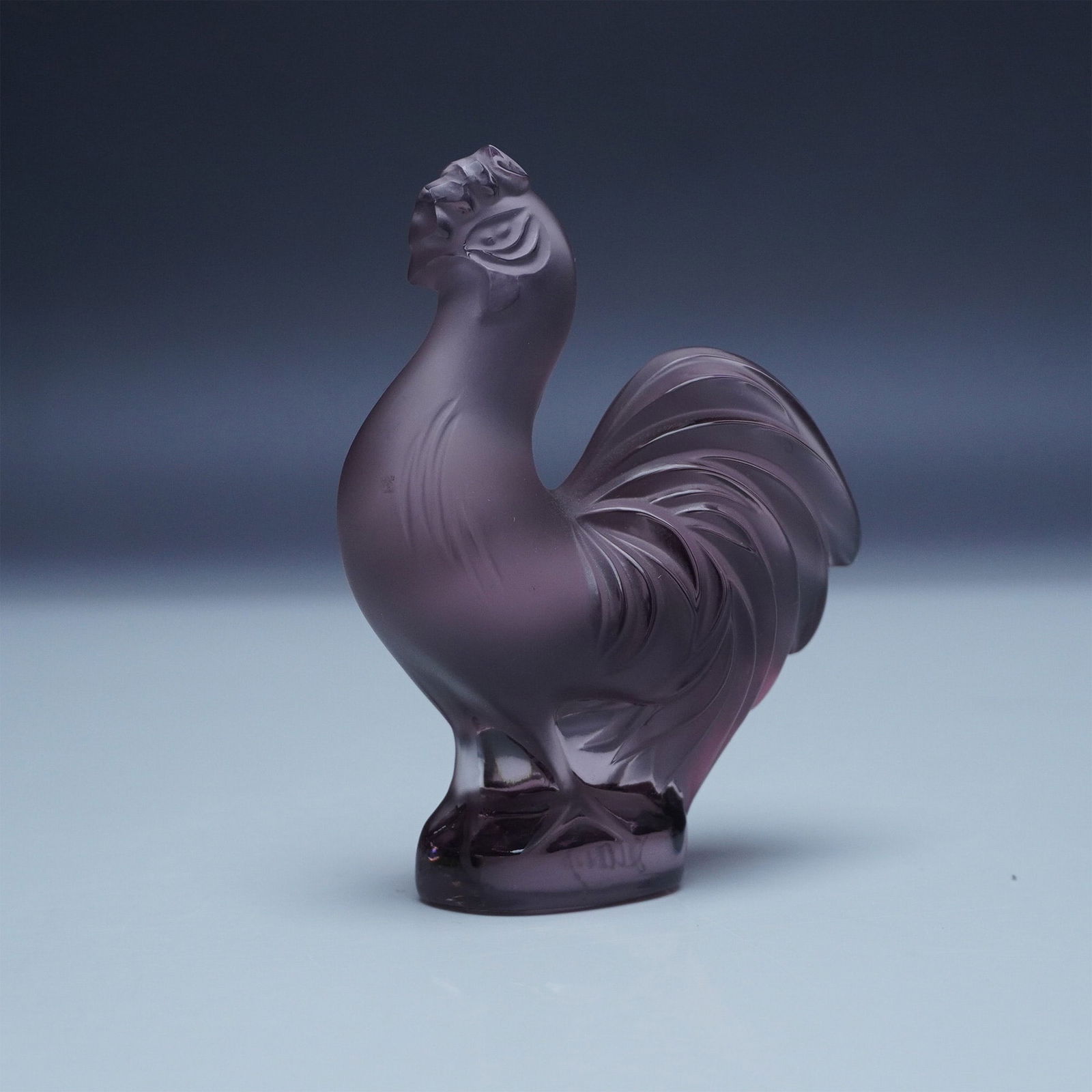 Lalique Crystal Rooster, Amethyst (1 of 4)