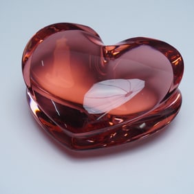 Baccarat Crystal Heart Paperweight