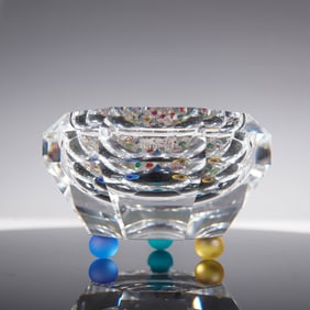 Swarovski Crystal Colorado Bowl with Flower Accents