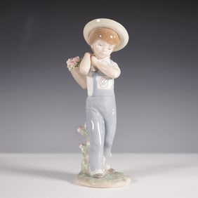 Lladro Porcelain Flower Harvest Figurine 01001286