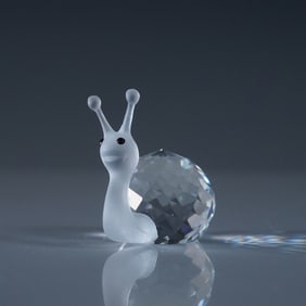 Swarovski Silver Crystal Snail Figurine