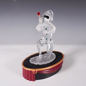 3pc Swarovski Crystal Figurine with Plaque and Base, Harlequin 254044
