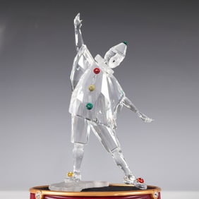 3pc Swarovski Crystal Figurine, Pierrot SCS Annual Edition 1999