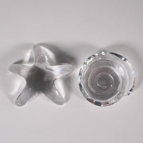 2pc Swarovski Crystal Paperweights