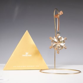 Swarovski Crystal Ornament, 2012 SCS Golden Snowflake