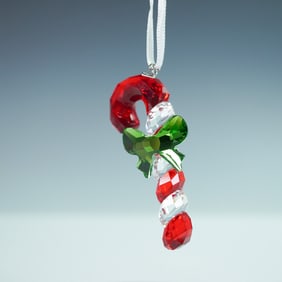 Swarovski Crystal Ornament, Candy Cane