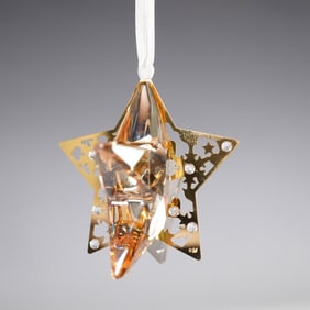 Swarovski Crystal Star Ornament with Metal Accents
