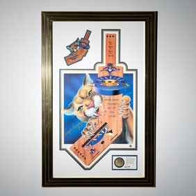 Florida Panthers 1993 Inaugural Game Lithograph with Ticket, Signed
