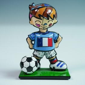 Romero Britto (Brazilian, b. 1963) Mini Figurine, France Soccer