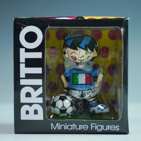 Romero Britto (Brazilian, b. 1963) Mini Figurine, Italy Soccer
