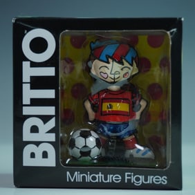 Romero Britto (Brazilian, b. 1963) Mini Figurine, Spain Soccer