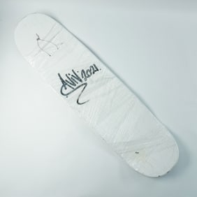 Original Benjamin Aviv Hand Painted Skateboard Deck, Ego w/ Flowers