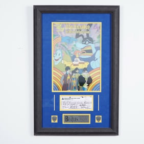 The Beatles Yellow Submarine Lenticular with Replica Signed Check