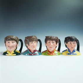 4pc Royal Doulton The Beatles Character Jug Set D6724-6727