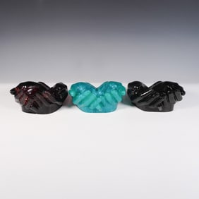 3pc Molded Resin Sculptures, Cupped Hands Design