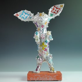 Khalil Douisse LV Chihuahua Dog Sculpture with Certificate of Authenticity