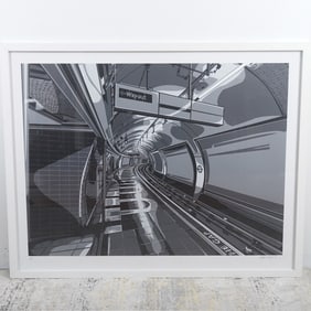 Logan Hicks, Original Screenprint on Paper, Life Line, Signed