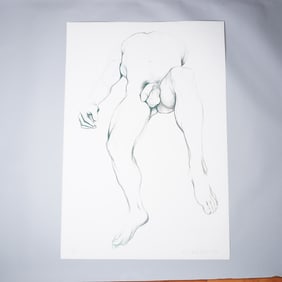 Lowell Nesbitt, Lithograph on Paper, Male Nude, Signed & Numbered