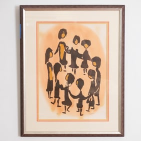 Sadie Rosenblum, Color Lithograph, Ring O Rosie , Signed