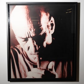 Large-Scale Contemporary Photographic Sepia Portrait