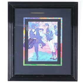 LeRoy Neiman, Color Serigraph in Custom Frame, Leo and The Umpire
