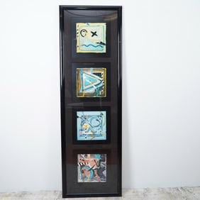 Marvin Markman, Four Abstract Serigraphs on Paper, Four Seasons, Signed