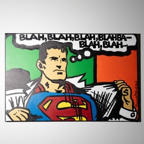Samuel Mark, Acrylic on Canvas, Blah, Blah, Blah, Signed