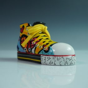 Romero Britto Decorative Shoe Sculpture