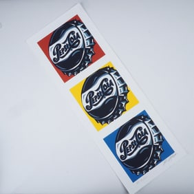 Allison Lefcort, Color Lithograph Pepsi-Cola Bottle Cap, Signed