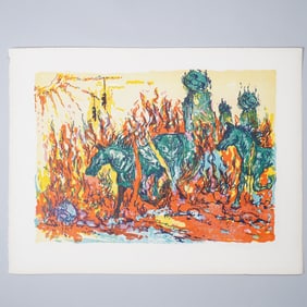 Grosman, Original Abstract Color Serigraph, Signed