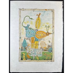 Bernard Berthois-Rigal (1927) Mystical World Lithograph