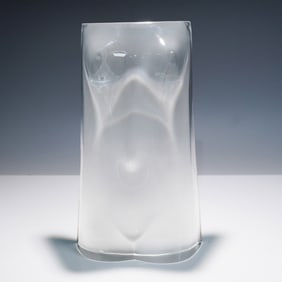 Baccarat Crystal Nude Torso Sculpture