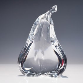 Baccarat Crystal Pear Sculpture