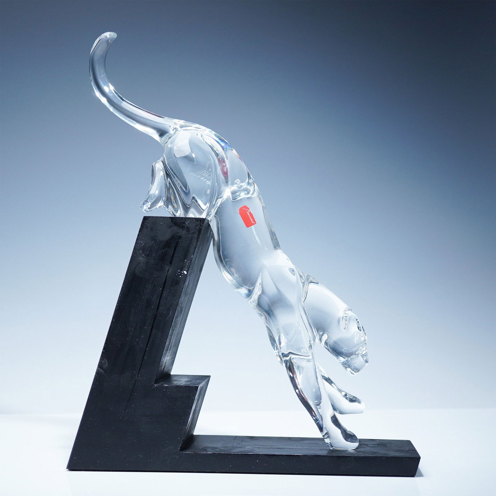 Baccarat Crystal Sculpture, Panther The Leap (1 of 6)