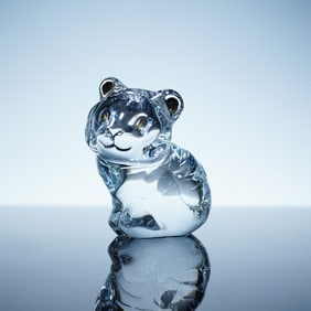 Baccarat Minimals Crystal Tiger Figurine