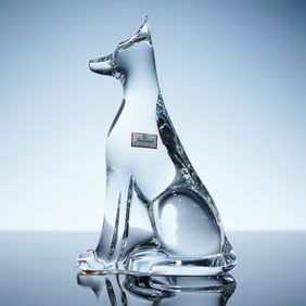 Baccarat Crystal Dog Figurine