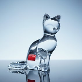 Baccarat Crystal Cat Figurine