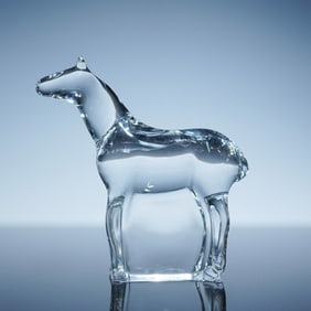 Baccarat Crystal Noah's Ark Horse Figurine