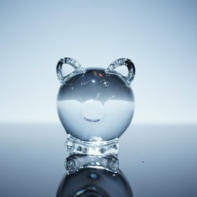 Baccarat Crystal Pig Figurine