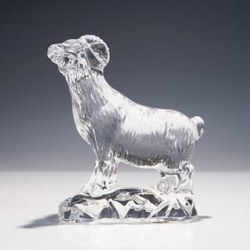 Baccarat Crystal Chinese Zodiac Animal Figurine, Ram
