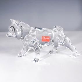 Baccarat Crystal Zodiac Animal Figurine, Dog - Shiba Inu