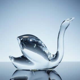 Baccarat Crystal Swan Figurine