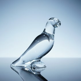 Baccarat Crystal Parrot Figurine