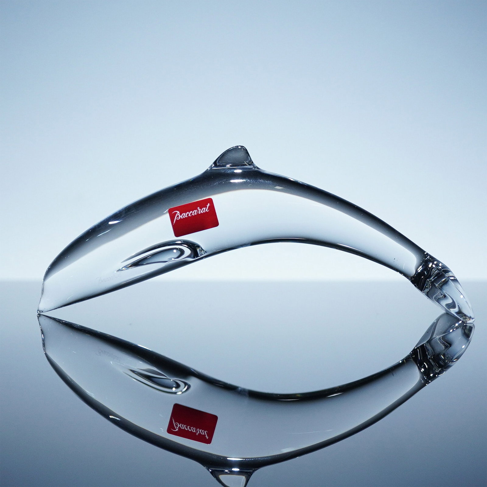 Baccarat Crystal Dolphin Figurine with Tail Down (1 of 5)