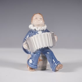 Royal Copenhagen Porcelain Figurine, Boy with Accordion