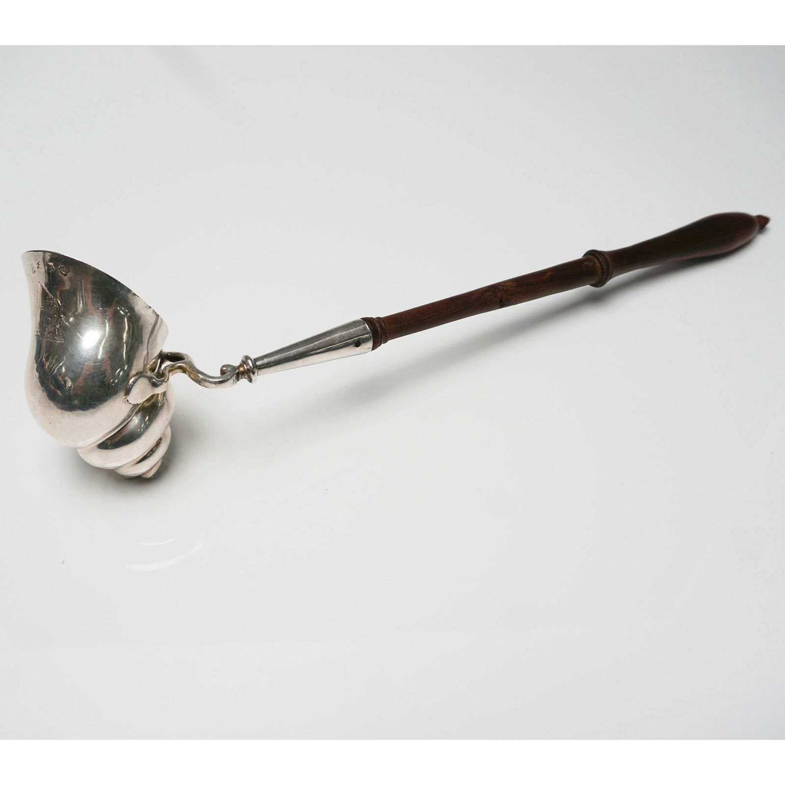 Antique Silver Toddy Ladle with Turned Wood Handle (1 of 5)