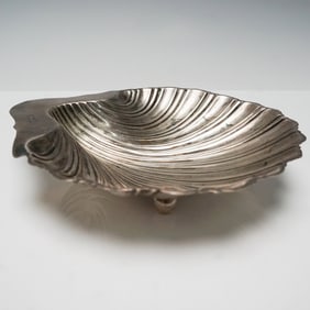 British Sterling Silver Shell Dish with Maker's Mark