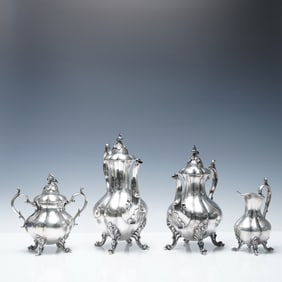 Reed & Barton Silverplate Winthrop Tea & Coffee Service