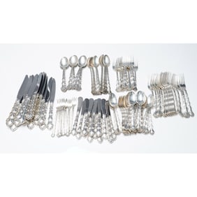 134pc Reed & Barton Sterling Silver Flatware Set, Tara Pattern