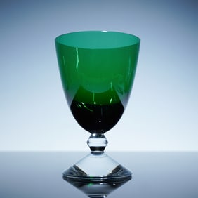 Baccarat Crystal Goblet, Vega Green